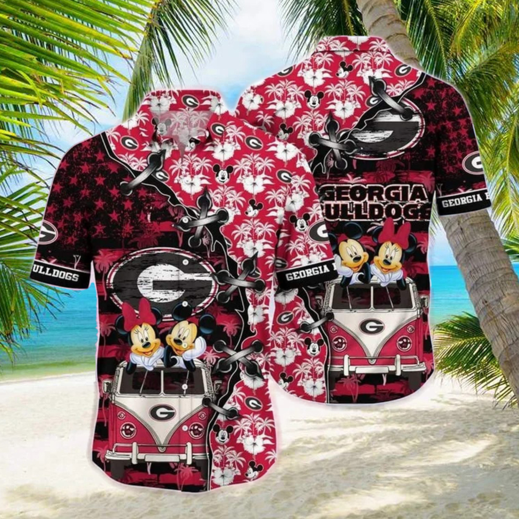 Mickey Mouse NCAA Georgia Bulldogs UGA Hawaiian Shirt - Limotees