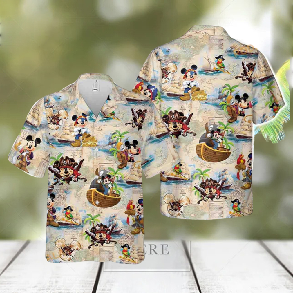 Mickey Mouse Pirate Hawaiian Shirt For Disney Fans - Limotees