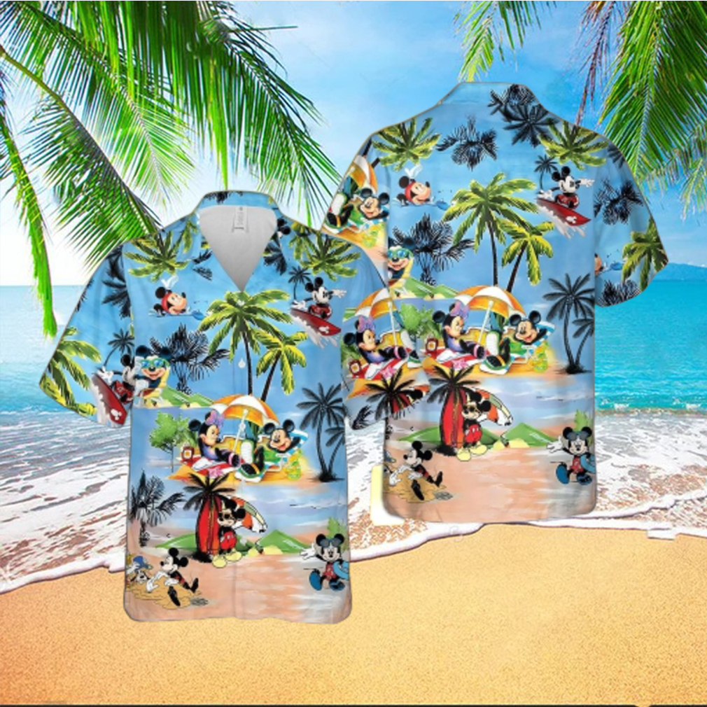 Mickey Mouse Sweet Summer Vacation Hawaiian Shirt Mickey And Friends Family Hawaiian Shirt - Limotees