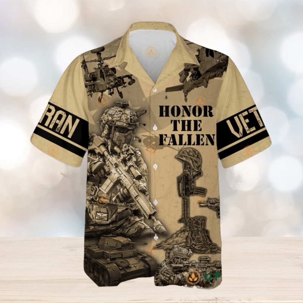 Military Hawaiian Shirt Honor The Fallen Us Veteran Best Hawaiian Shirts - Limotees