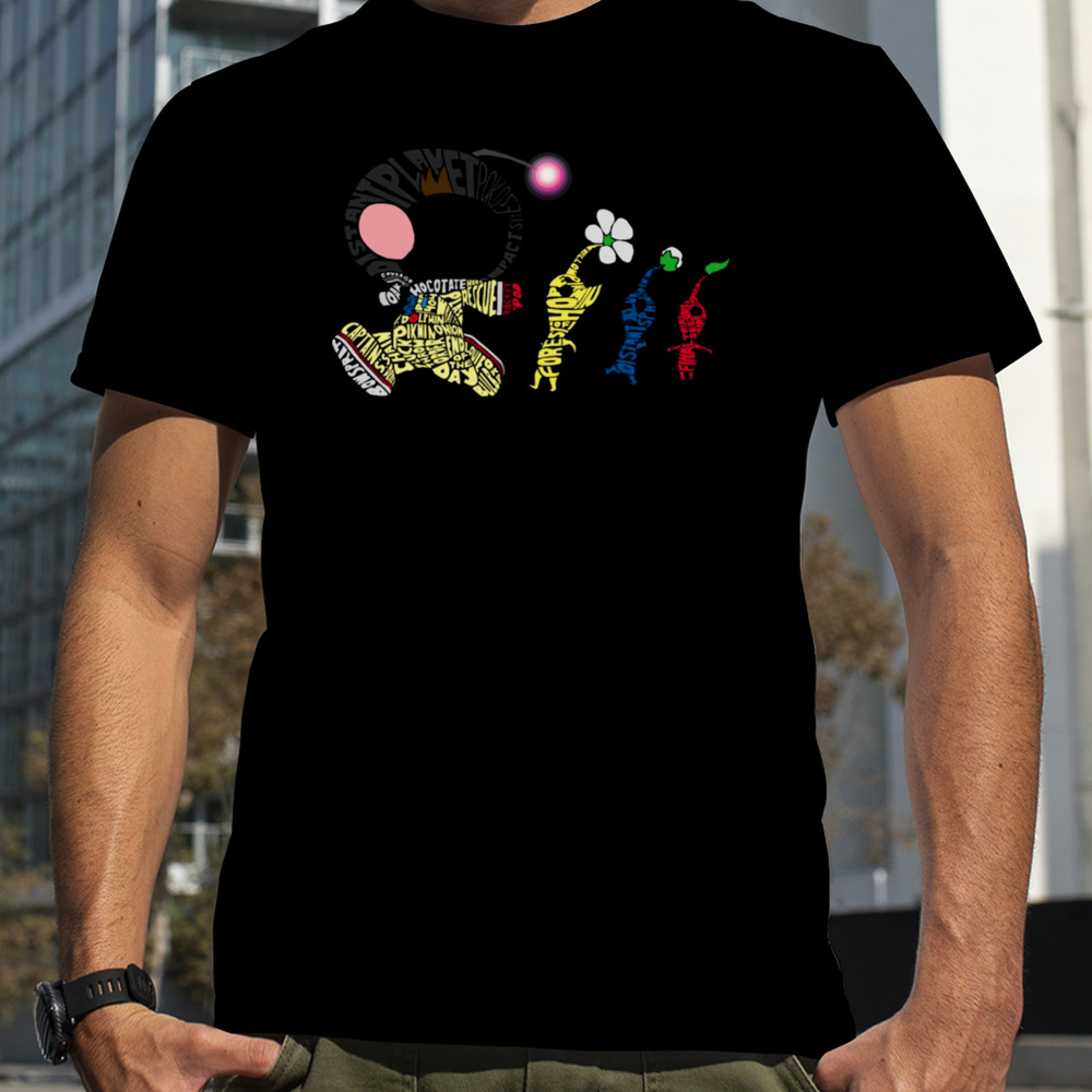 Olimar Typography Rock Pikmin shirt