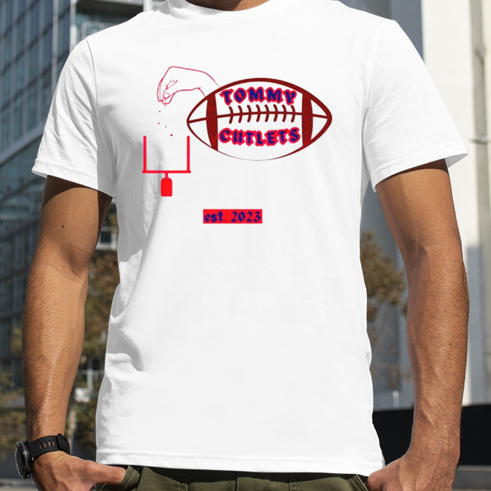 Tommy Cutlets Est 2023 football player shirt