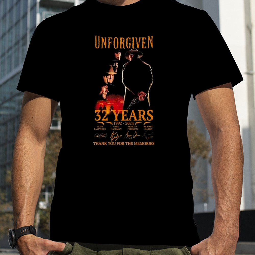 Unforgiven 32 Years 1992 – 2024 Thank You For The Memories Signatures T-Shirt