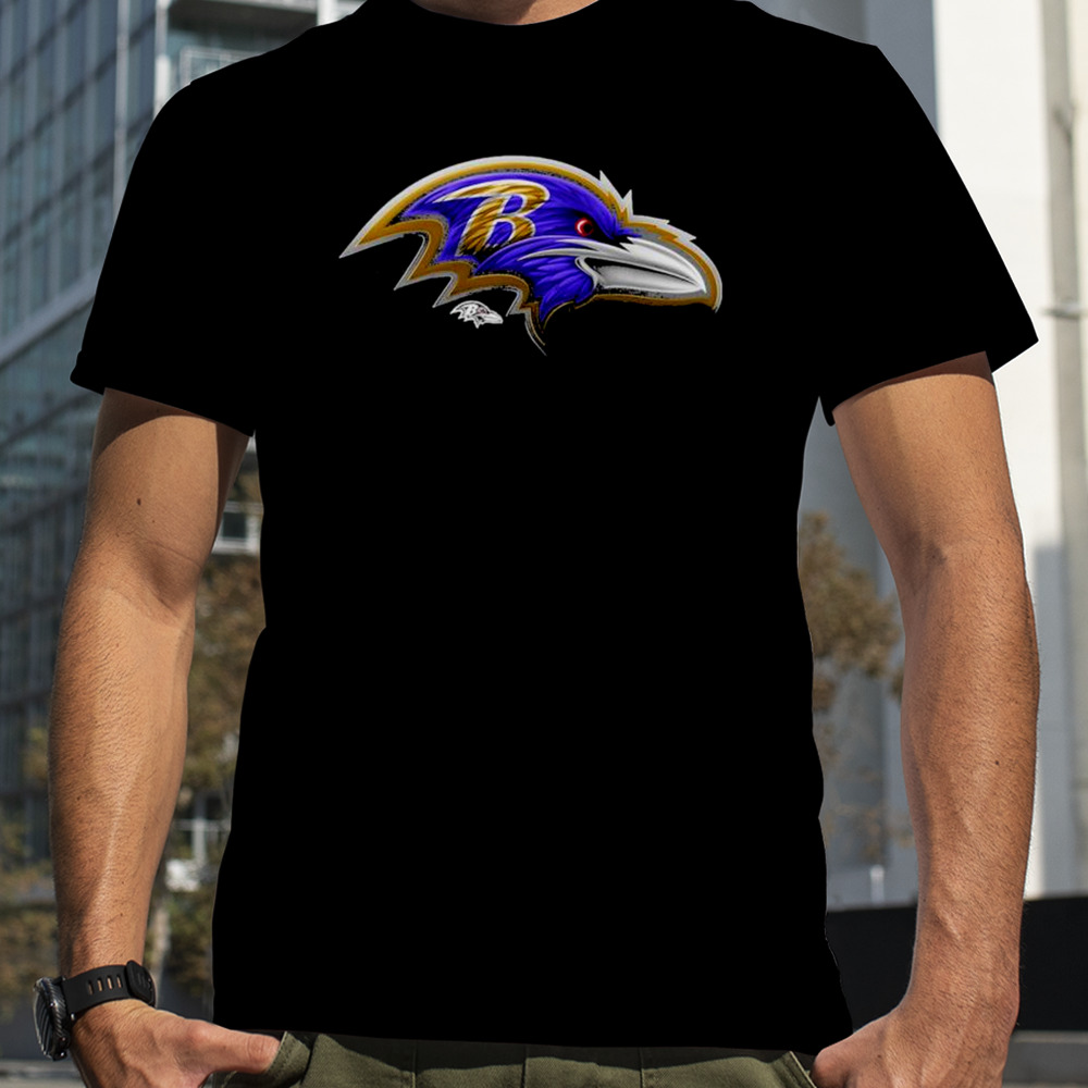 Baltimore Ravens Midnight Mascot Retro T-Shirt