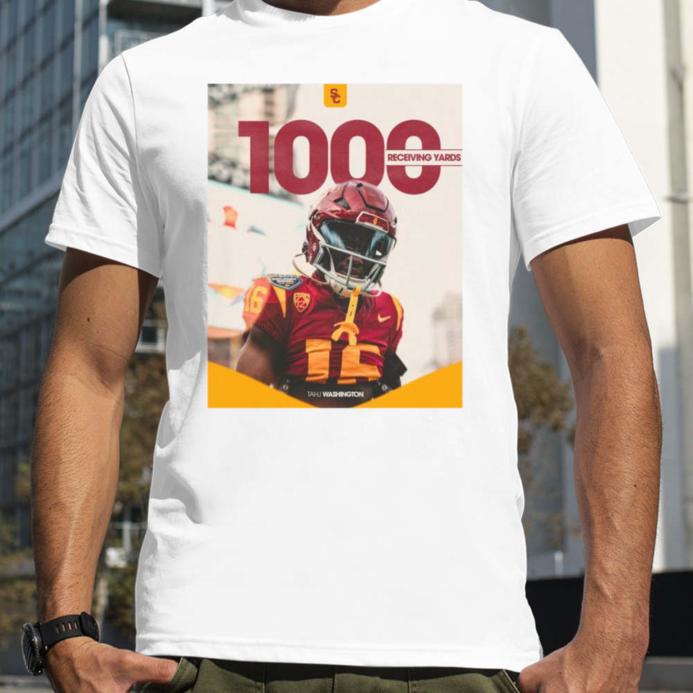 Chef Tahj Washington USC Trojans 1000 Receiving Yards Season Shirt