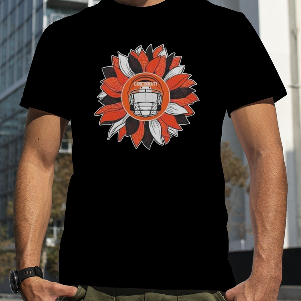 Cincinnati Bengals Football Sunflower Helmet Shirt