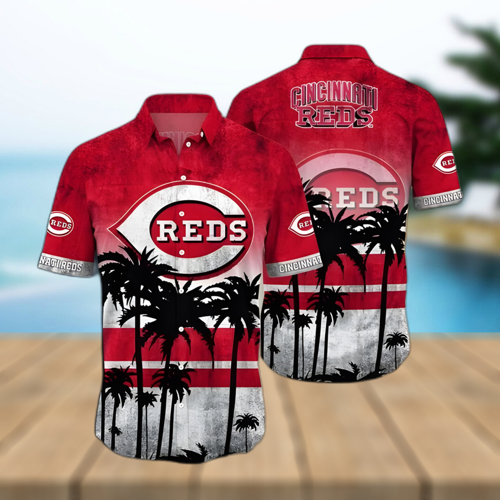 MLB Cincinnati Reds Hawaiian Shirt Aloha Palm Trees Summer Holiday Gift - Limotees