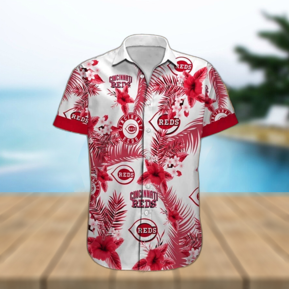 MLB Cincinnati Reds Hawaiian Shirt Colorful Tropical Forest Beach Lovers Gift - Limotees