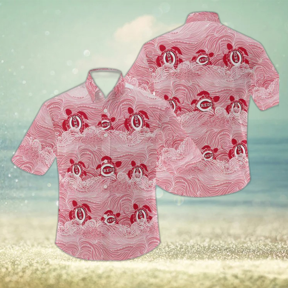 MLB Cincinnati Reds Hawaiian Shirt Holiday Pattern Logo Gift For Men And Women Fans - Limotees