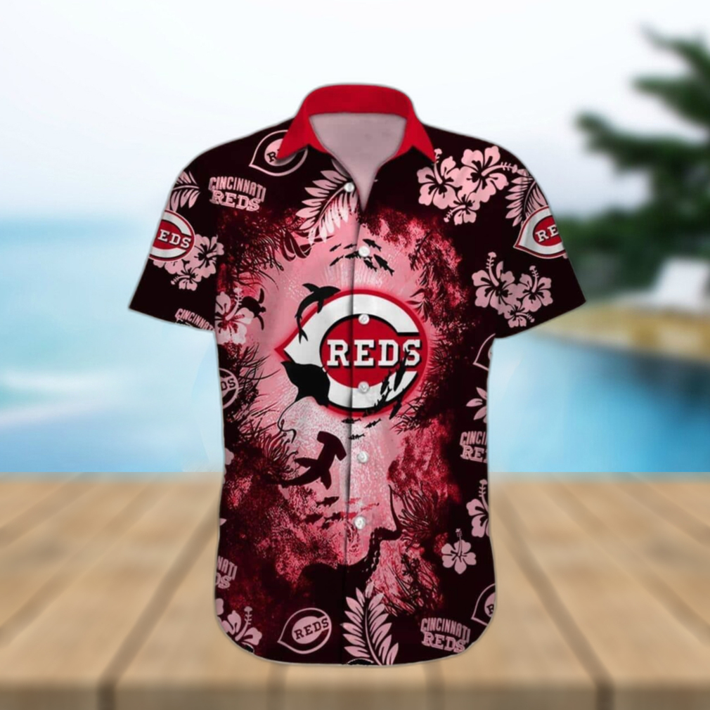 MLB Cincinnati Reds Hawaiian Shirt Marine Creatures Aloha Beach Trip Gift - Limotees