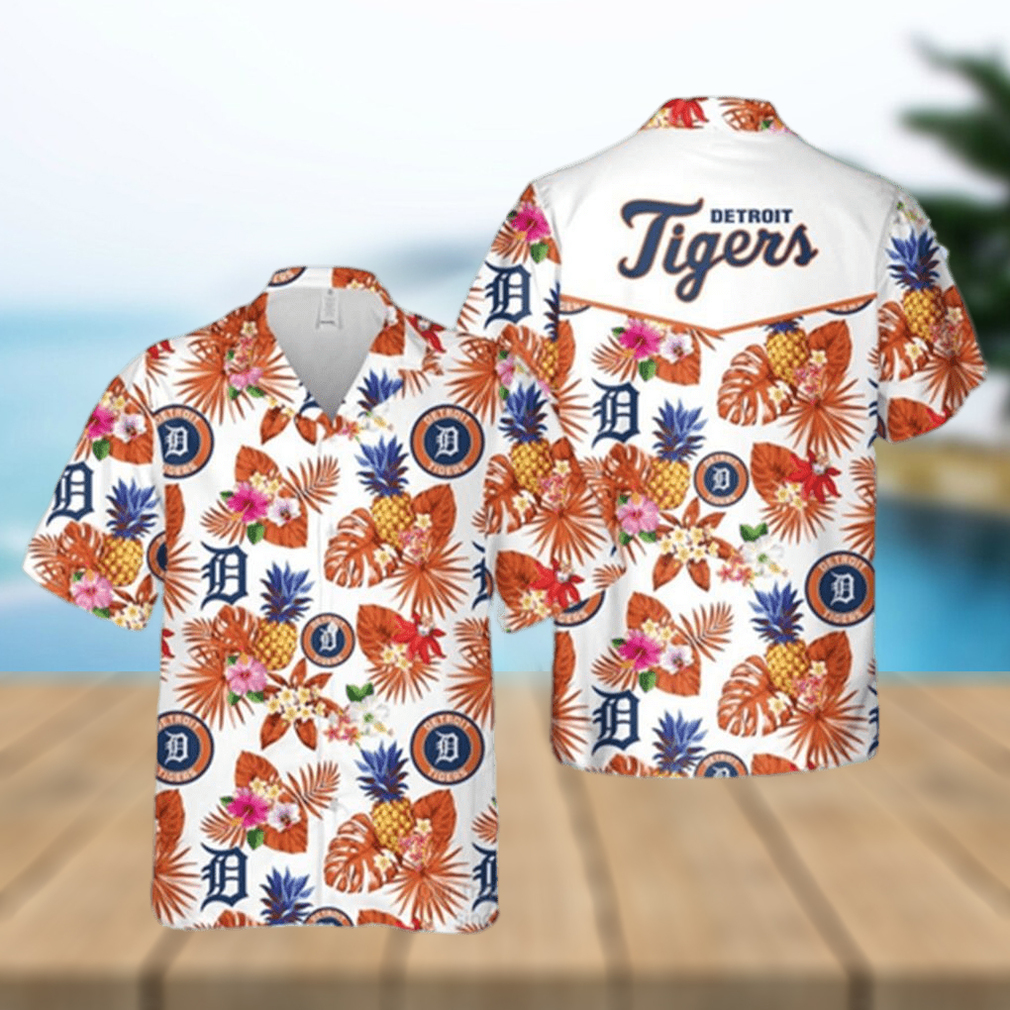 MLB Detroit Tigers Hawaiian Shirt Tropical Pattern Gift For Beach Trip - Limotees