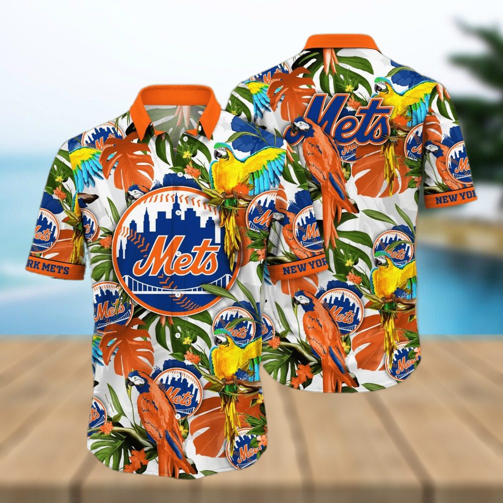 MLB New York Mets Flower Summer Hawaiian Shirt - Limotees