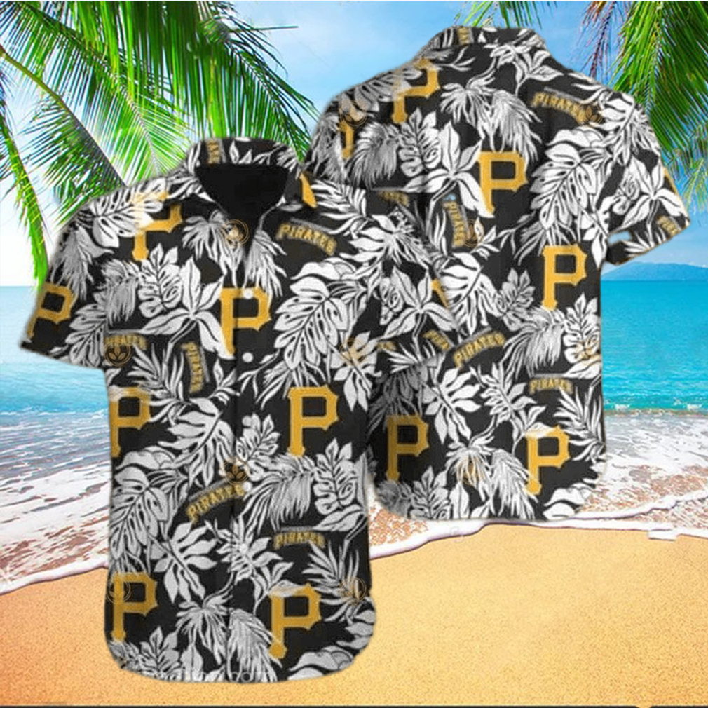 MLB Pittsburgh Pirates Tropical Palm Aloha Shirt - Limotees