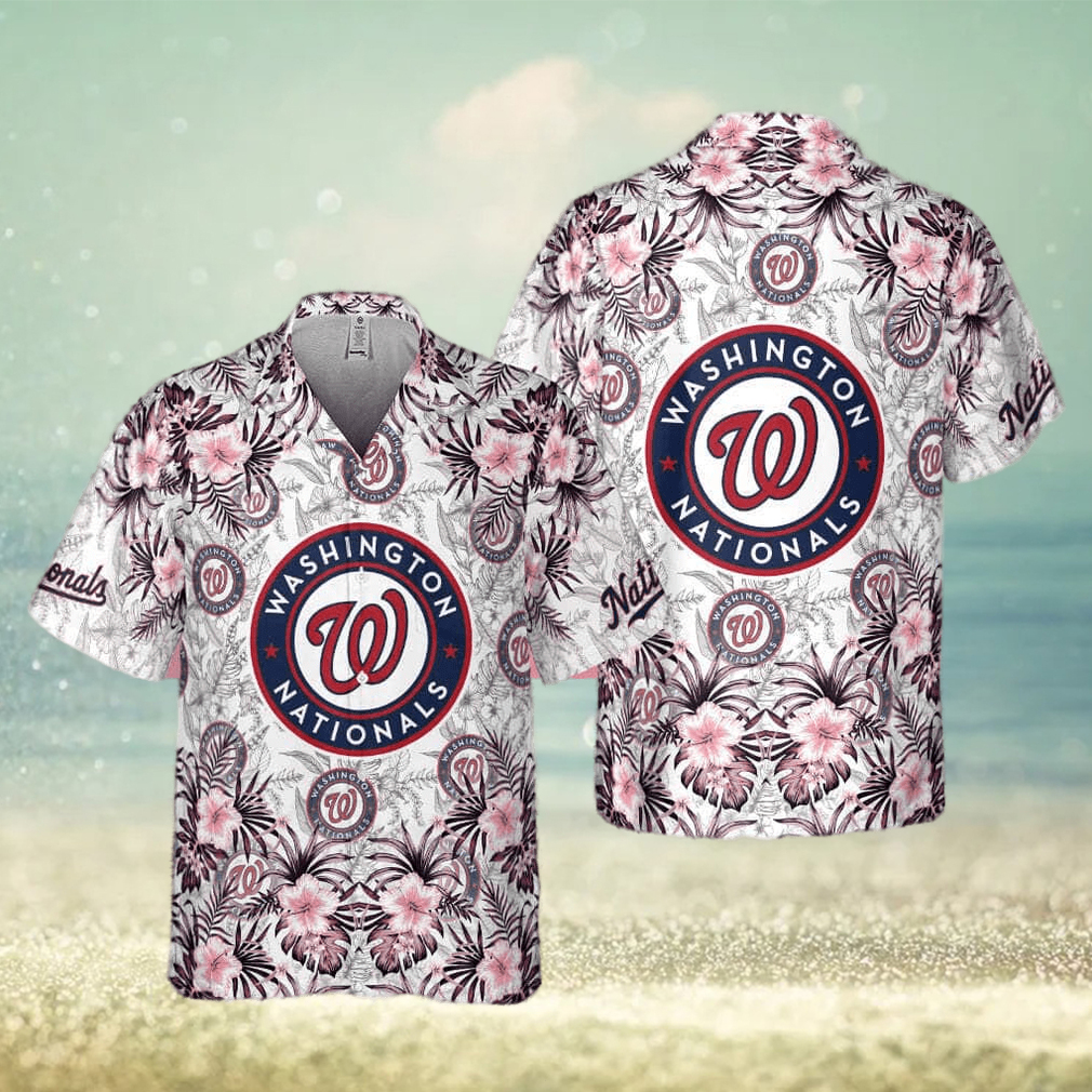 MLB Washington Nationals Hawaiian Shirt Tropical Flower Pattern Beach Lovers Gift - Limotees