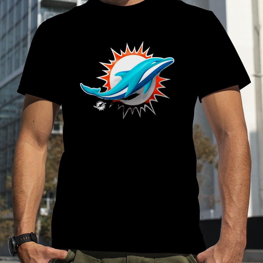 Miami Dolphins Midnight Mascot Retro T-Shirt