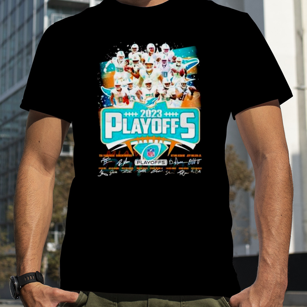 Miami Dolphins Team 2023 NFL Playoffs Signatures shirt