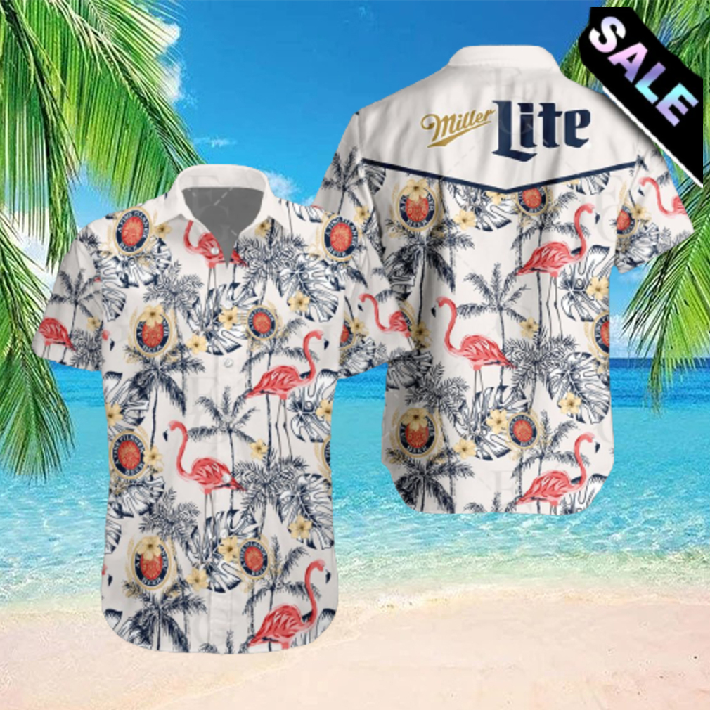 Miller Lite Flamingo Beer Hawaiian Shirt - Limotees