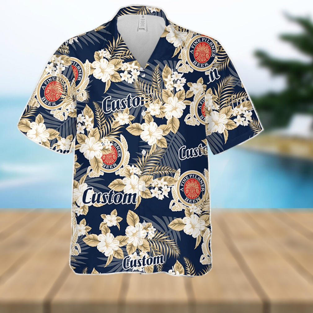 Miller Lite Hawaiian Shirt Flowers Pattern Personalized Gift Men And Women - Limotees