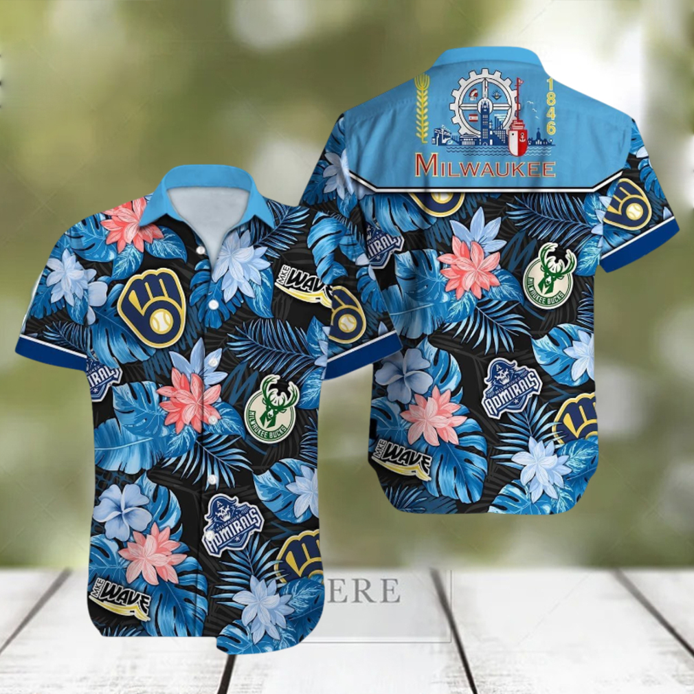 Milwaukee All Over Printed Hawaiian Shirt For Fans - Limotees