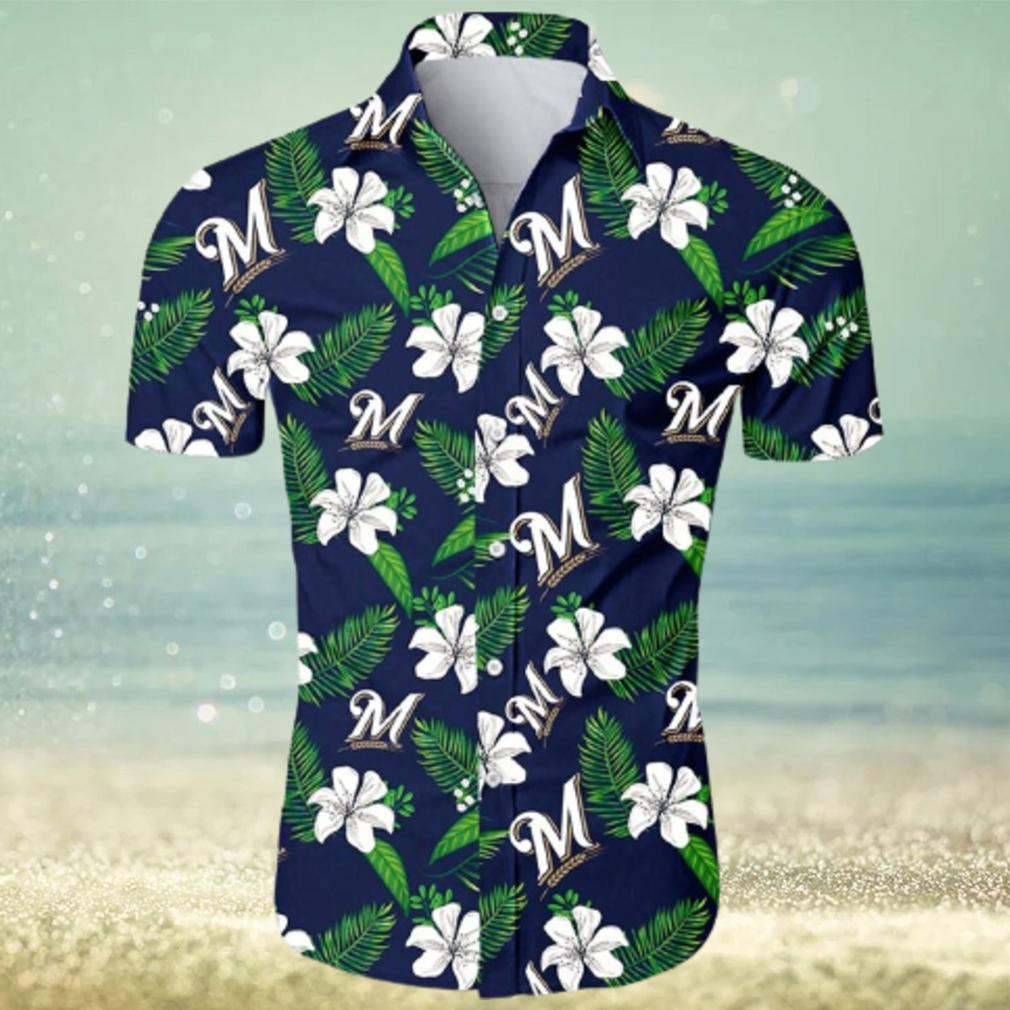 Milwaukee Brewers MLB Hibiscus Leaf Summer Hawaiian Shirt - Limotees