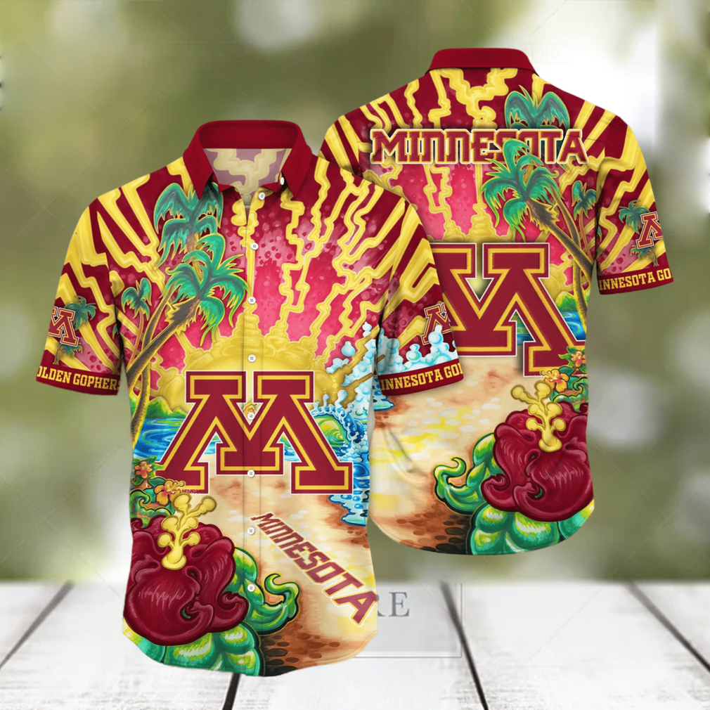 Minnesota Golden Gophers NCAA Hawaiian Shirt Golden Hourtime Aloha Shirt - Limotees