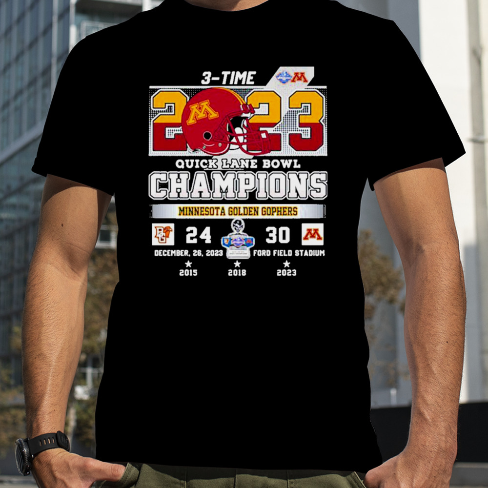 Minnesota Golden Gophers Wins 30 24 Bowling Green Falcons 2023 Quick Lane Bowl Champions Final Score Shirt