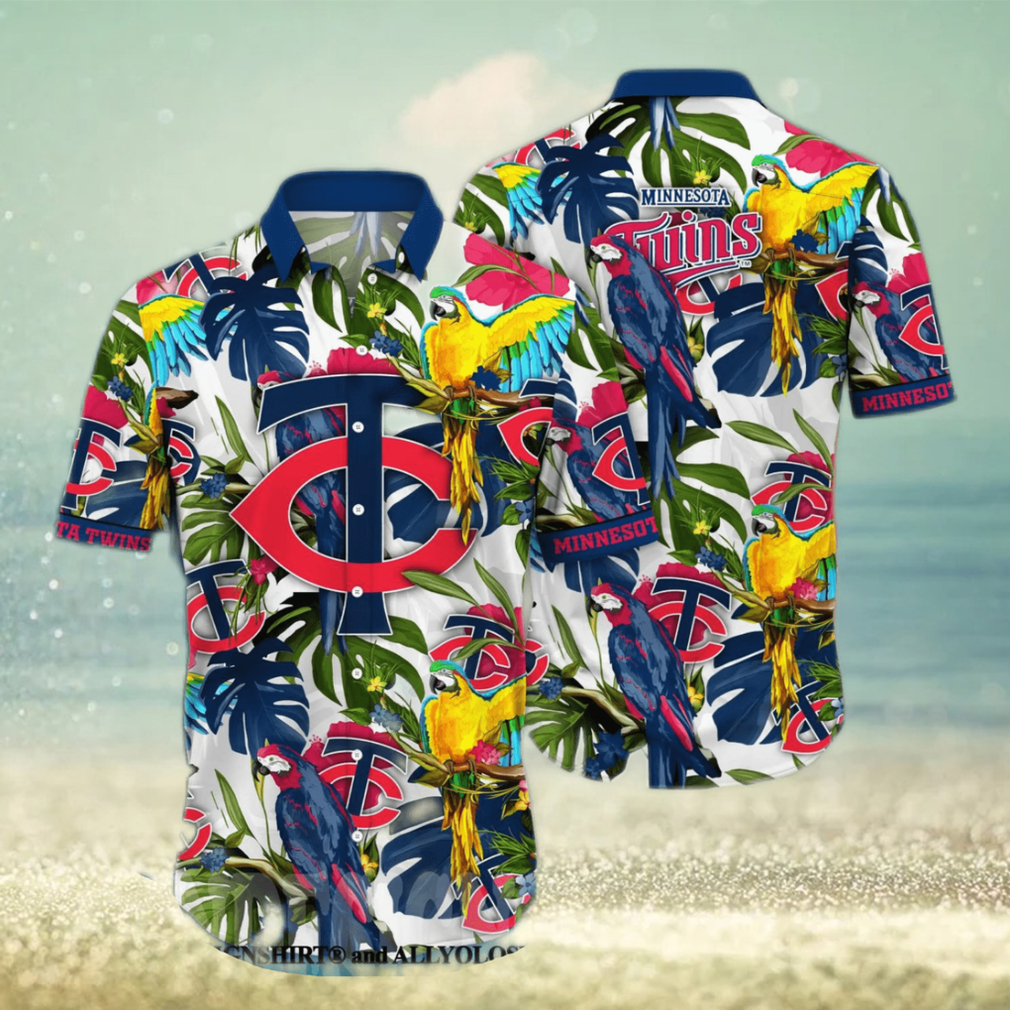 Minnesota Twins MLB Floral Full Printed 3D Hawaiian Shirt - Limotees