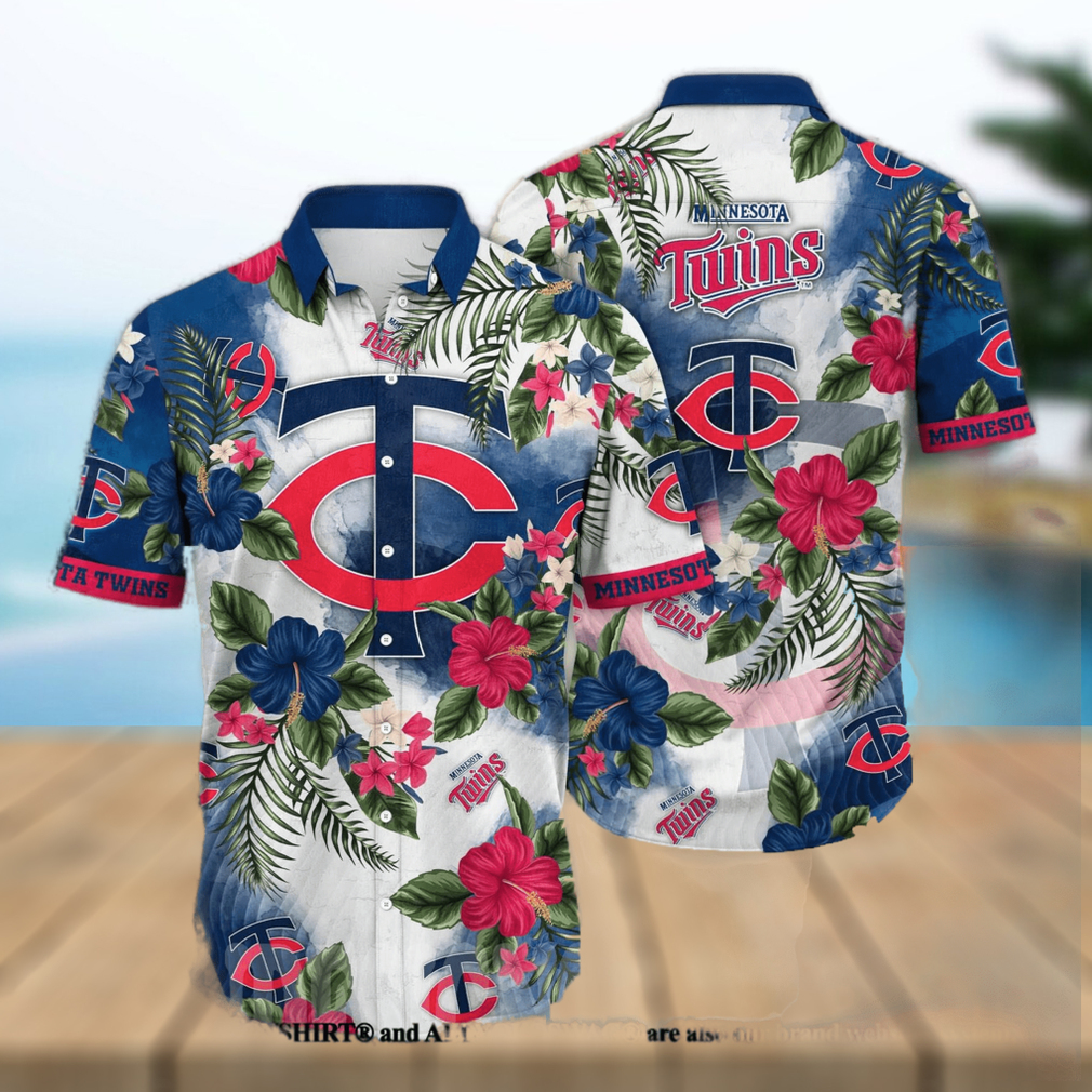 Minnesota Twins MLB Flower 3D All Over Print Hawaiian Shirt - Limotees