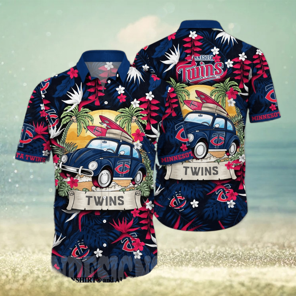 Minnesota Twins MLB Flower 3D Hawaiian Shirt - Limotees