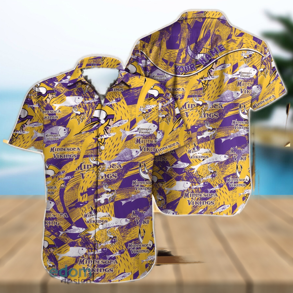 Minnesota Vikings NFL Custom Name Hawaiian Shirt For Men Women Unique Gift For Real Fan - Limotees