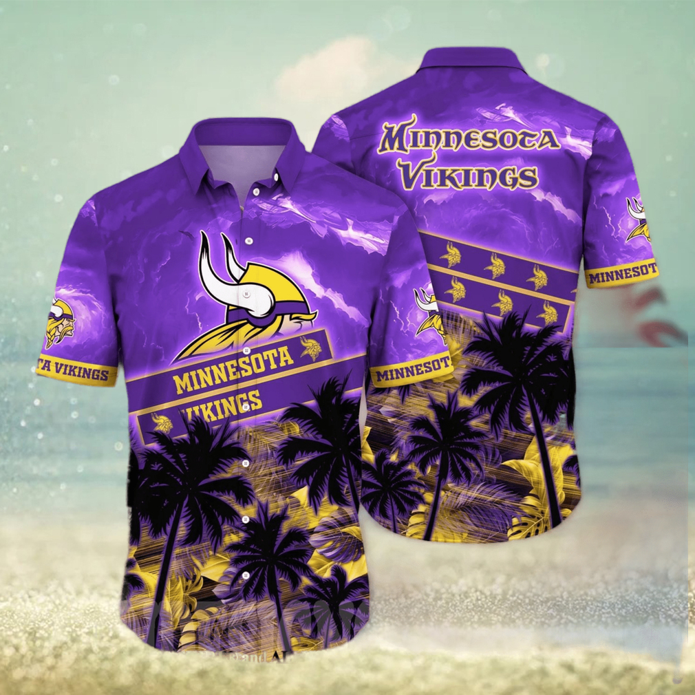 Minnesota Vikings NFL Flower All Over Printed Unisex Hawaiian Shirt - Limotees