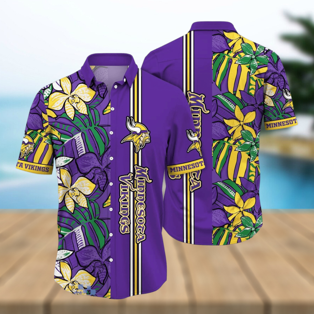 Minnesota Vikings NFL Flower Hawaiian Shirt Unique Gift For Fans - Limotees