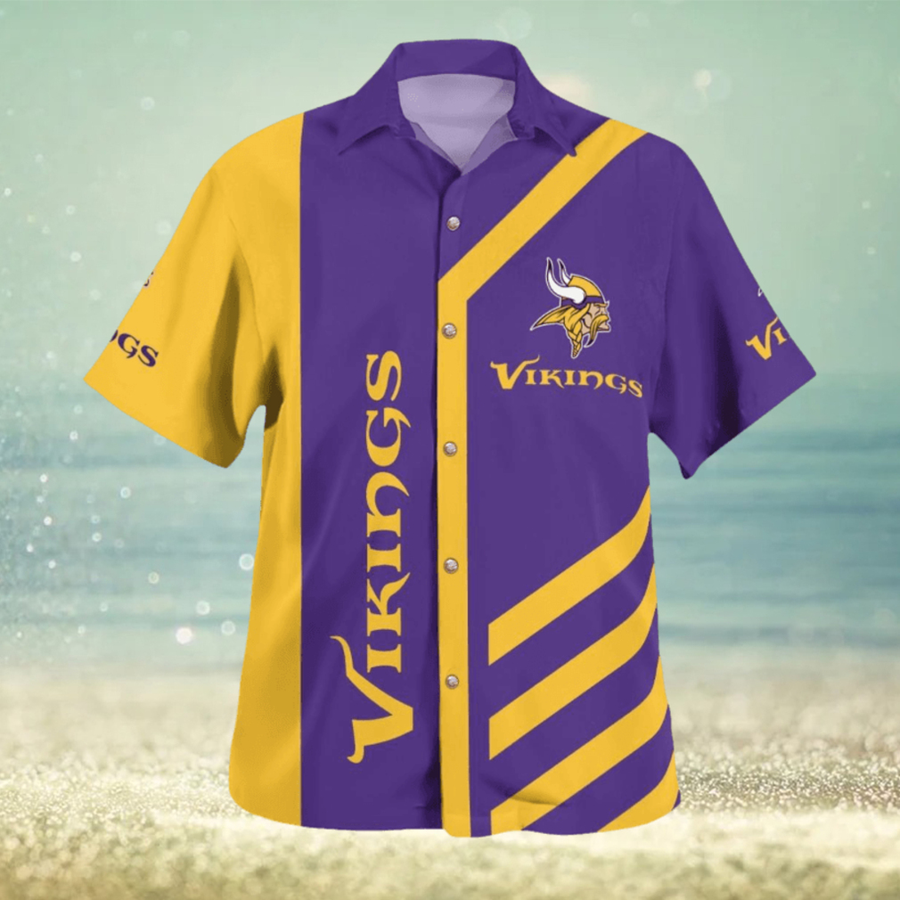 Minnesota Vikings Summer 3D Hawaiian Shirt Best For Fans Beach Gift For Men And Women - Limotees