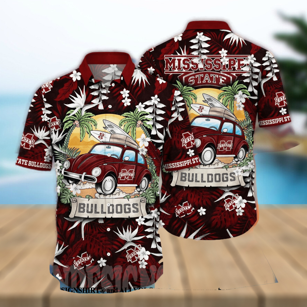 Mississippi State Bulldogs NCAA Floral Full Printed Unisex Hawaiian Shirt - Limotees