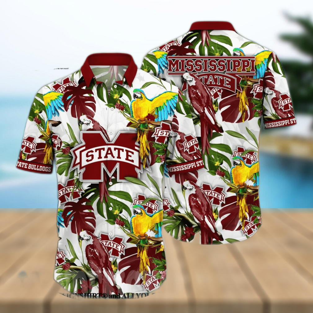 Mississippi State Bulldogs NCAA Flower All Over Print Unisex Hawaiian Shirt - Limotees