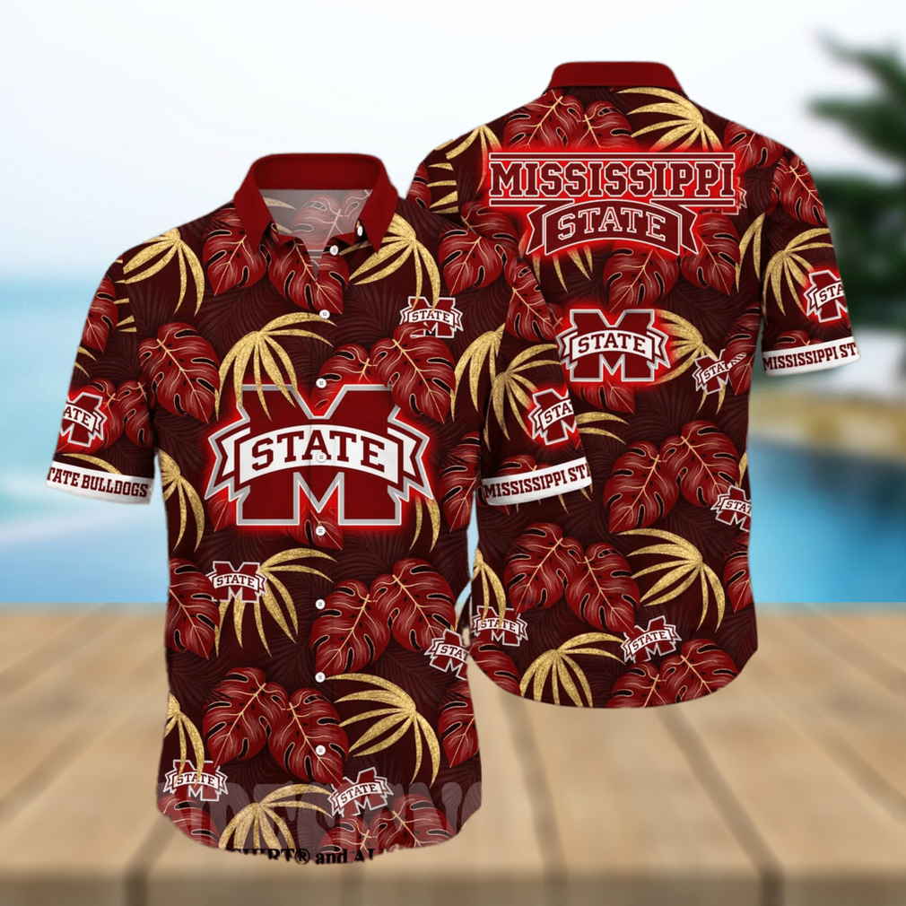 Mississippi State Bulldogs NCAA Flower Full Printing 3D Hawaiian Shirt - Limotees