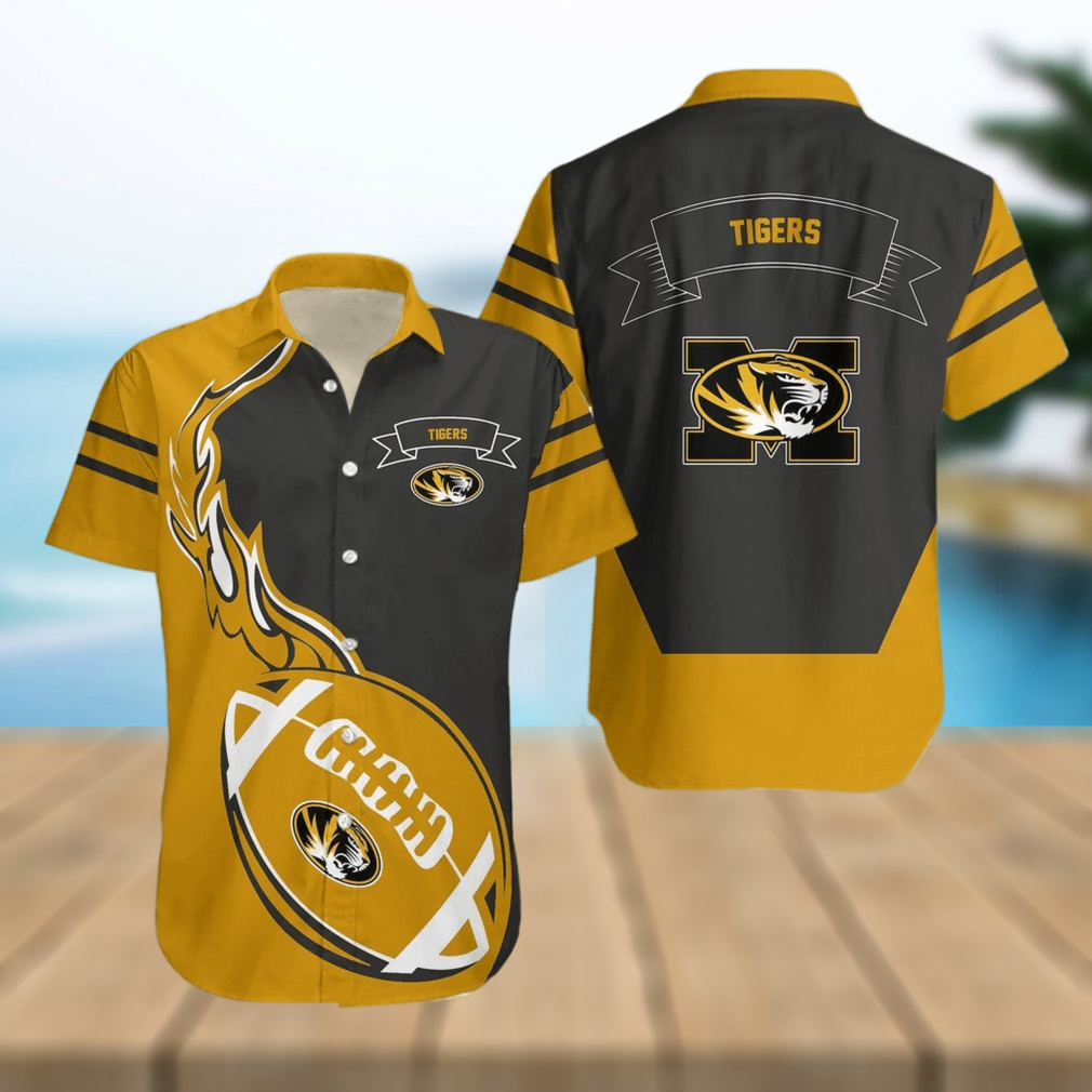 Missouri Tigers 3D Hawaiian Shirt Flame Ball NCAA Men And Women Gift For Fans - Limotees