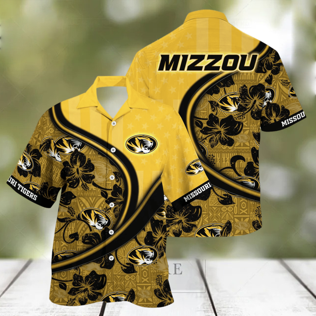 Missouri Tigers NCAA Us Flag Hawaiian Shirt Custom Summer Aloha Shirt - Limotees