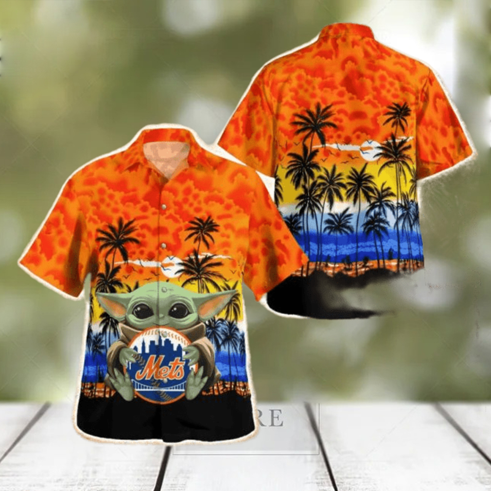 Mlb New York Mets Tropical Hawaiian Shirt - Limotees