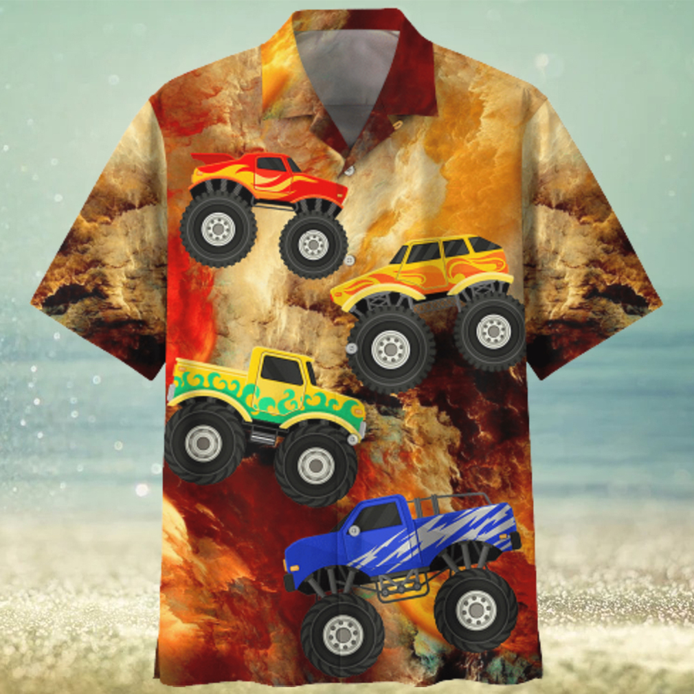 Monster Truck Red Unique Design Unisex Hawaiian Shirt For Men And Women Dhc17062704 - Limotees