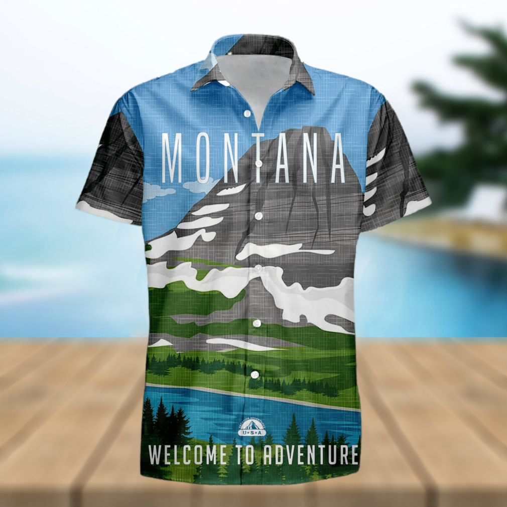 Montana Retro Style Travel Summer 3D Hawaiian Shirt Gift For Men And Women Fans - Limotees