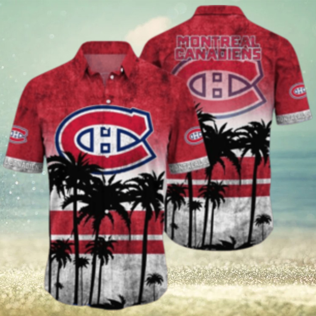 Montreal Canadiens NHL Logo Coconut Tropical Hawaiian Shirt Beach Gift For Fans - Limotees