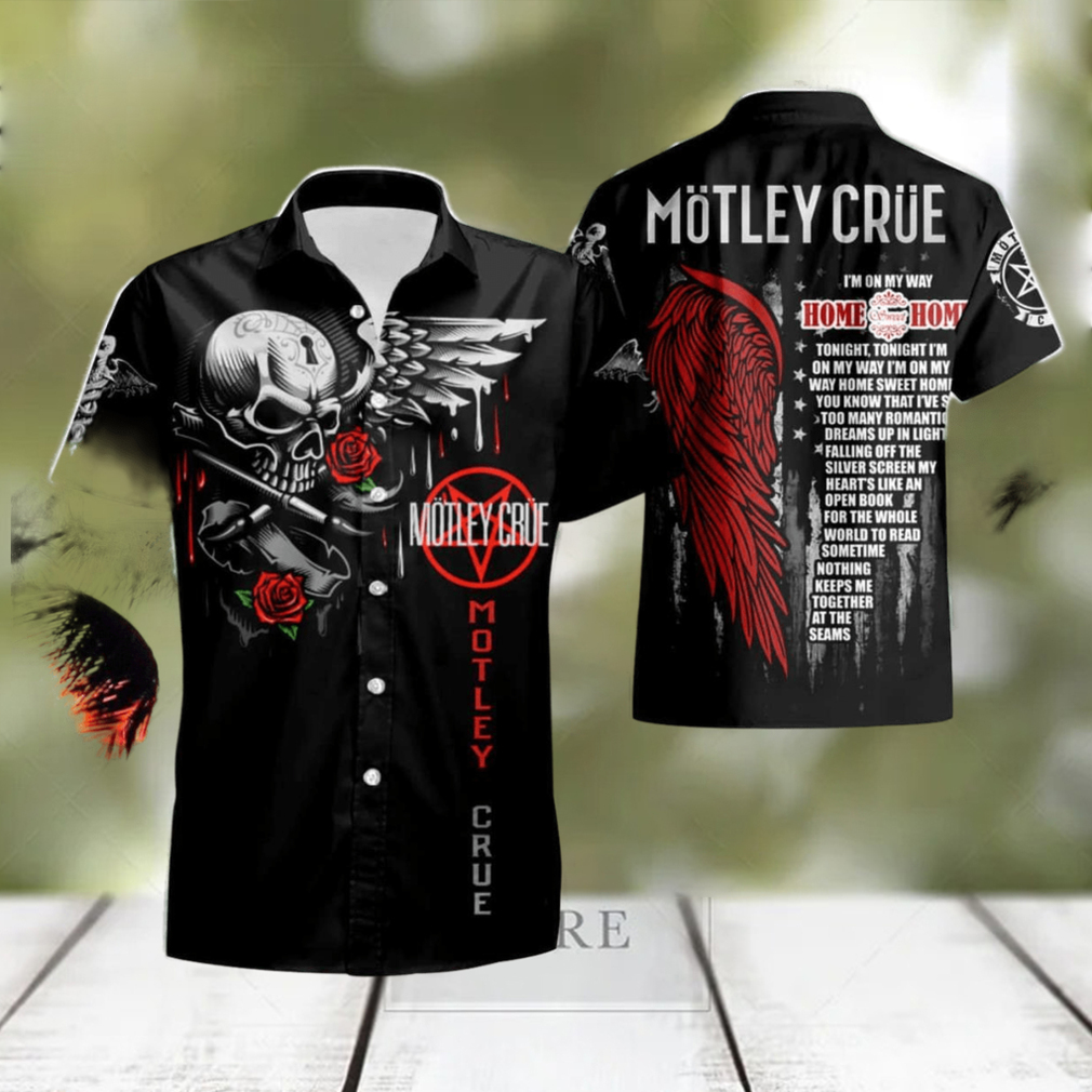 Motley Crue Skull Hawaiian Shirt Short - Limotees