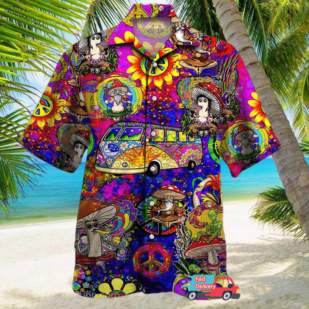 Mushroom Trippy Drawing Hawaiian Shirts - Limotees