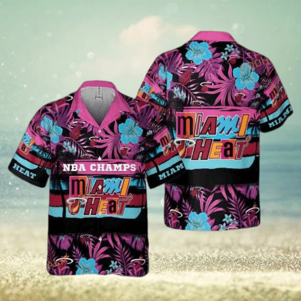 NBA Champs Miami Heat Hawaiian Shirt Summer Beach Gift Aloha - Limotees