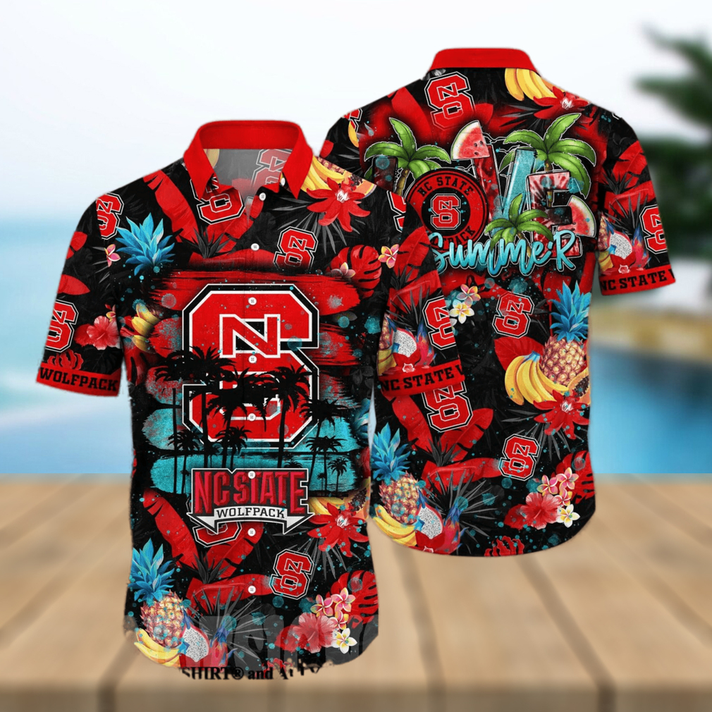 NC State Wolfpack NCAA Floral Classic Full Print Hawaiian Shirt - Limotees