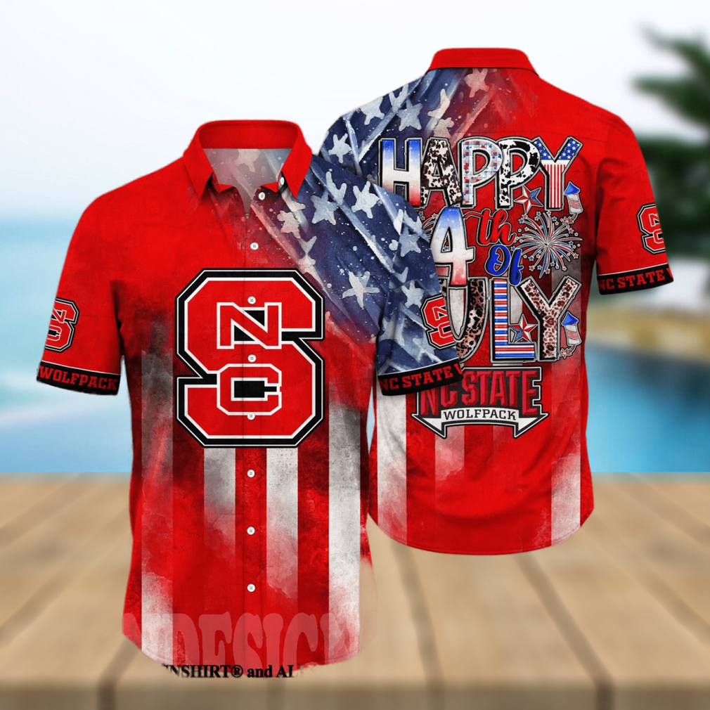 NC State Wolfpack NCAA Independence Day Full Printed Classic Hawaiian Shirt - Limotees