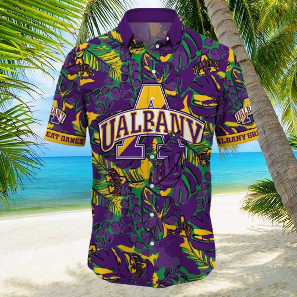 NCAA Albany Great Danes Hawaiian Shirt Gift For Beach Trip hawaiian shirt - Limotees