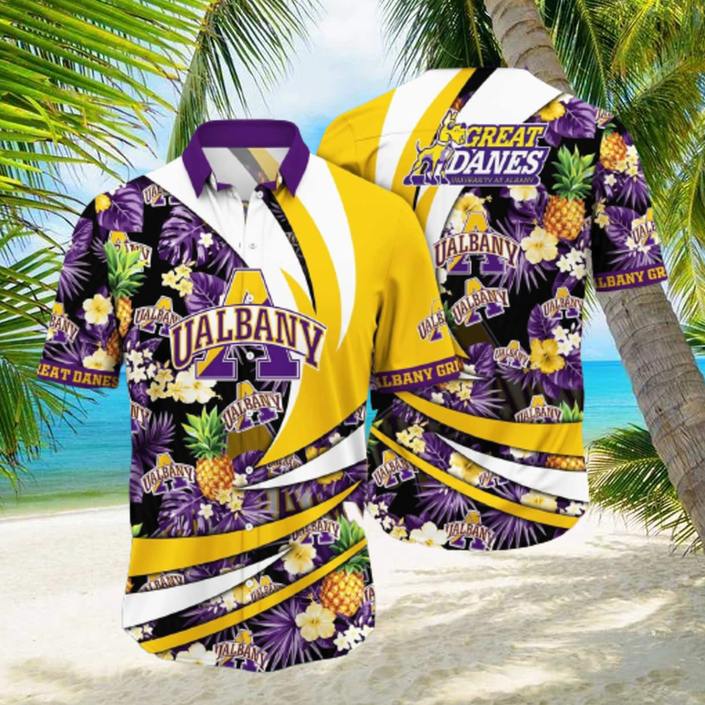 NCAA Albany Great Danes Hawaiian Shirt Pineapple Pattern Beach Gift For Friend - Limotees