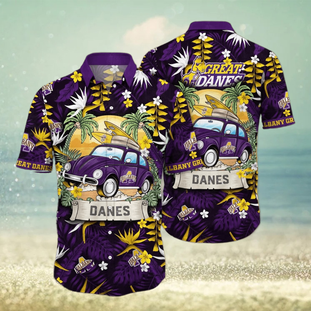 NCAA Albany Great Danes Hawaiian Shirt Practical Beach Gift - Limotees